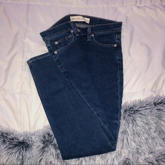 GAP True Skinny High Rise dark wash denim - Picture 1 of 4